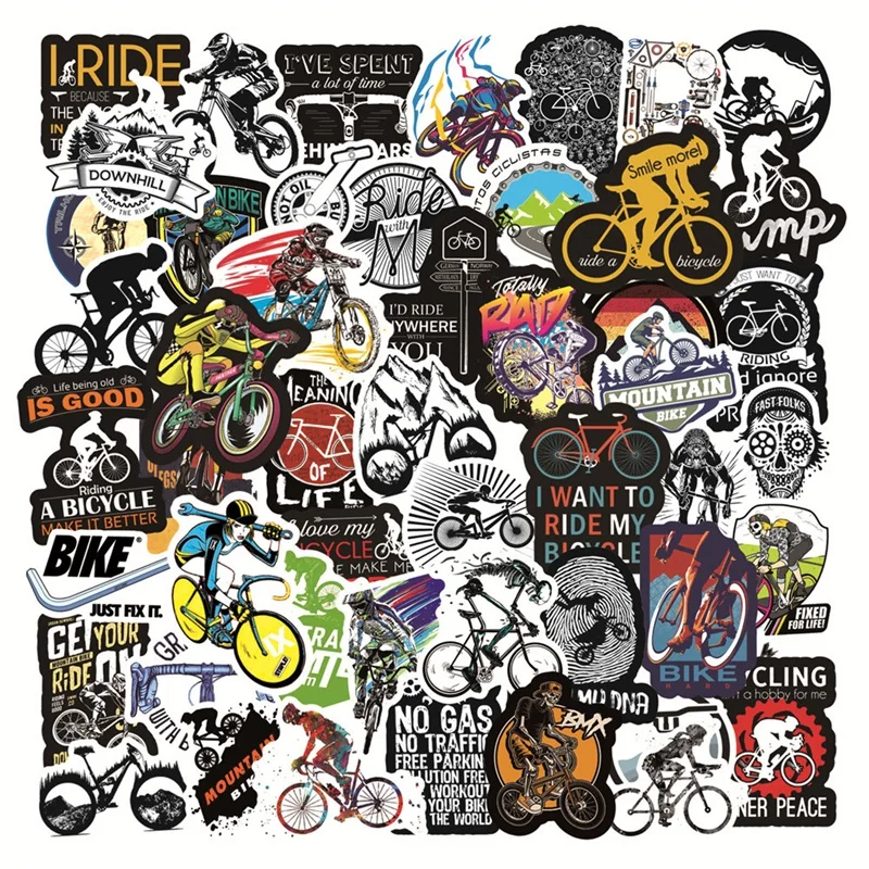 Laptop Accessories Cool - 50 SZTUK Wodoodpornych Naklejek na Rower