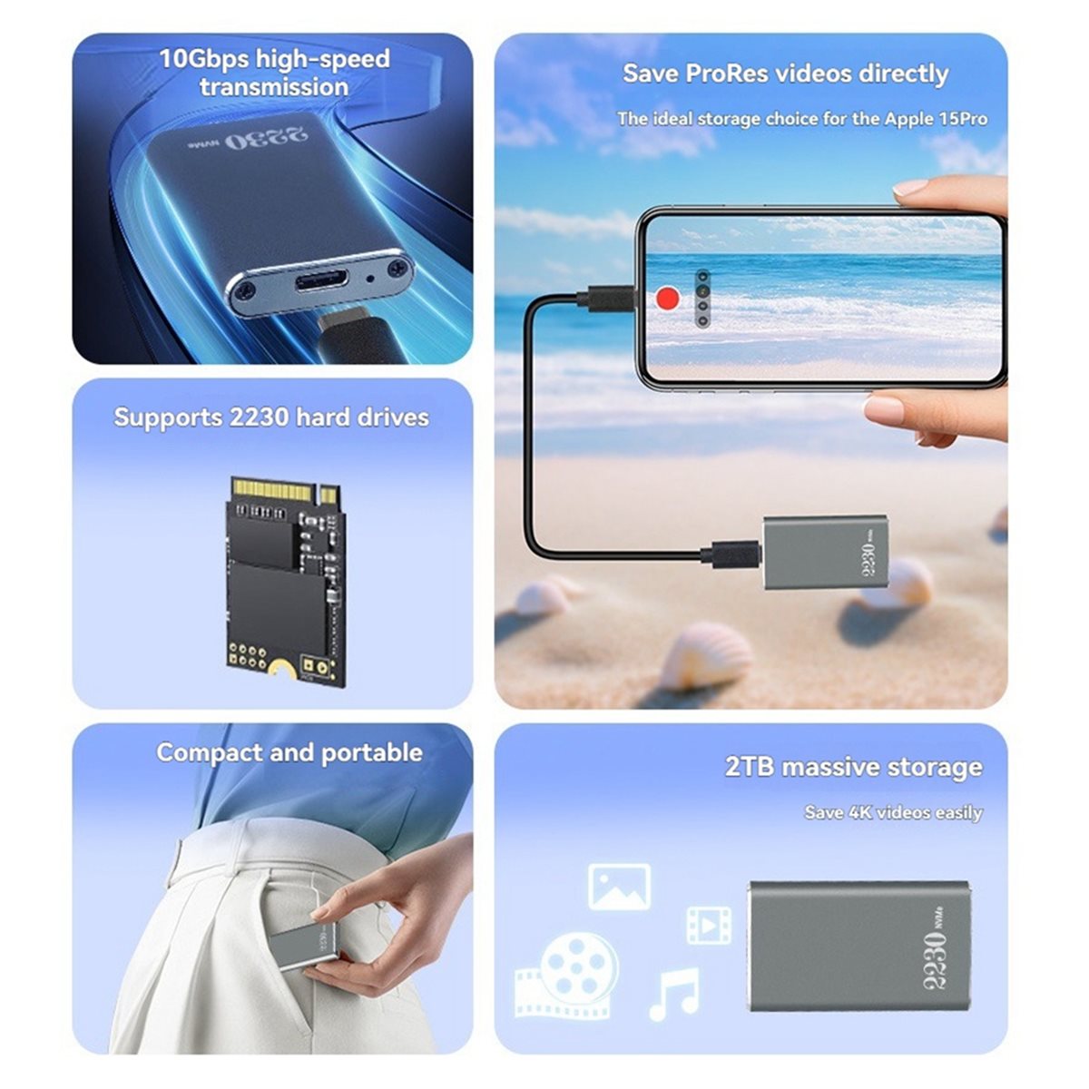 External Nvme Ssd - Obudowa A40I M.2 NVMe SSD -