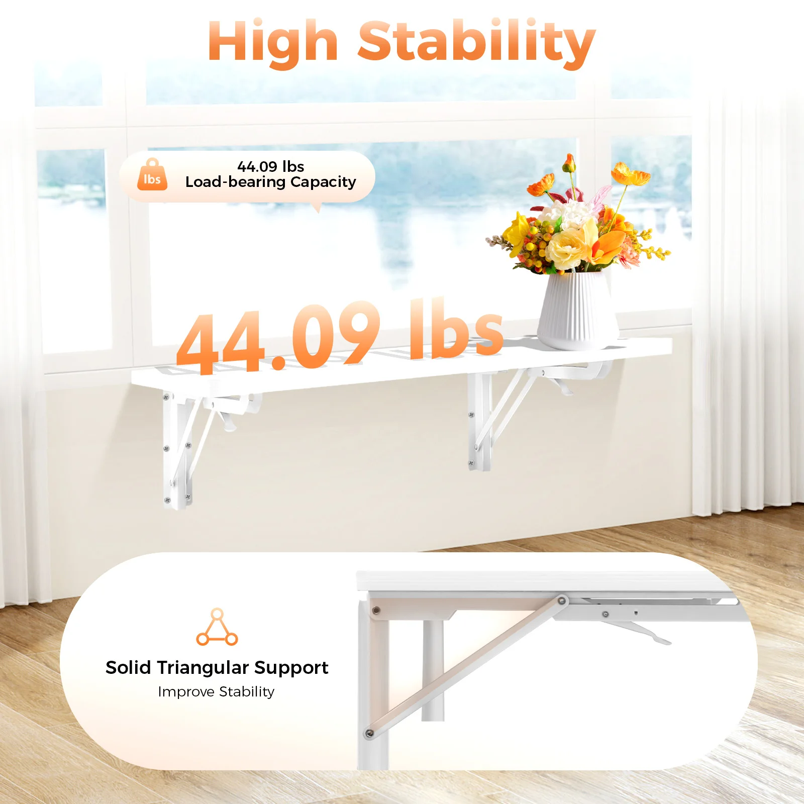 Laptop Accessories Officeworks - Składane, montowane na ścianie biurko oszczędzające