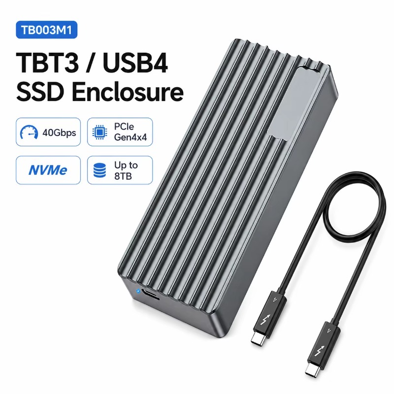 External Nvme Ssd - Obudowa TBT3/USB4 M.2 NVMe SSD 40Gbps