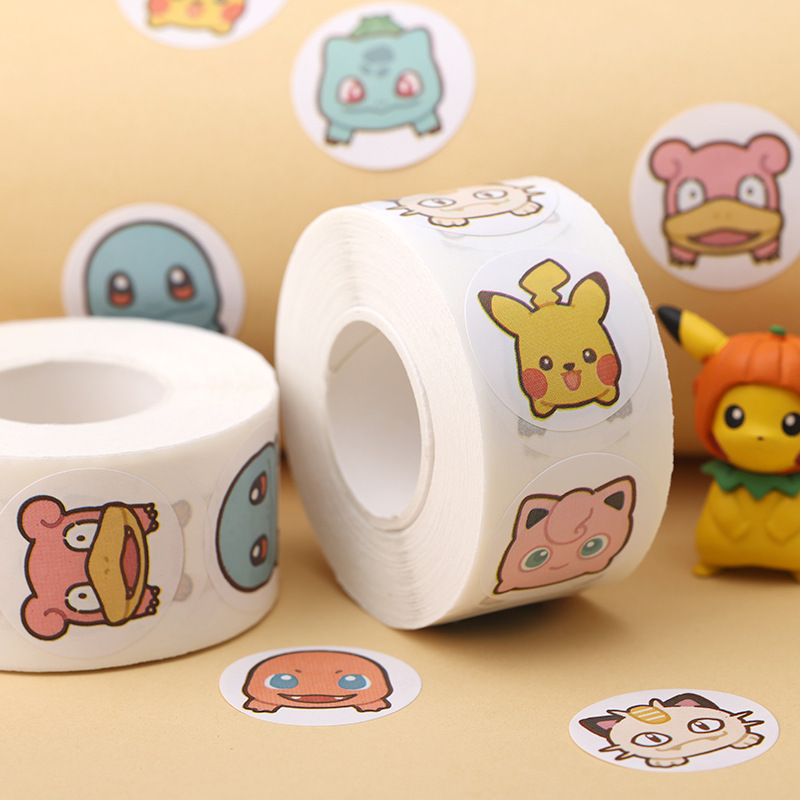 500szt Roll Cartoon Pokemon Na – Laptop Accessories Kids recenzja i cena